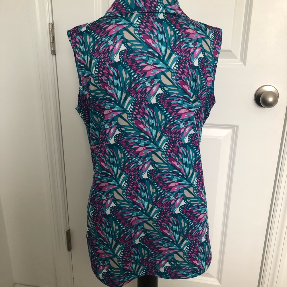 Pebble Beach Multi-Color Sleeveless Performance Top - Picture 2 of 7